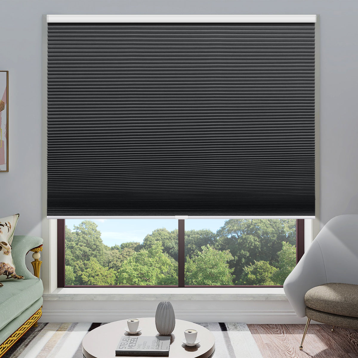 Manual Cordless Cellular Shade - 100% Blackout