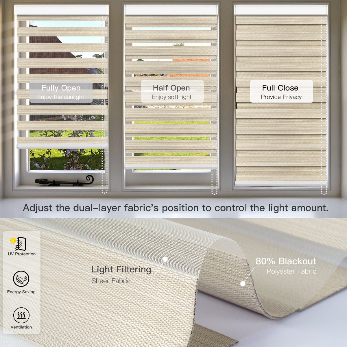 Manually Controlled Zebra Blinds - Tokblind official