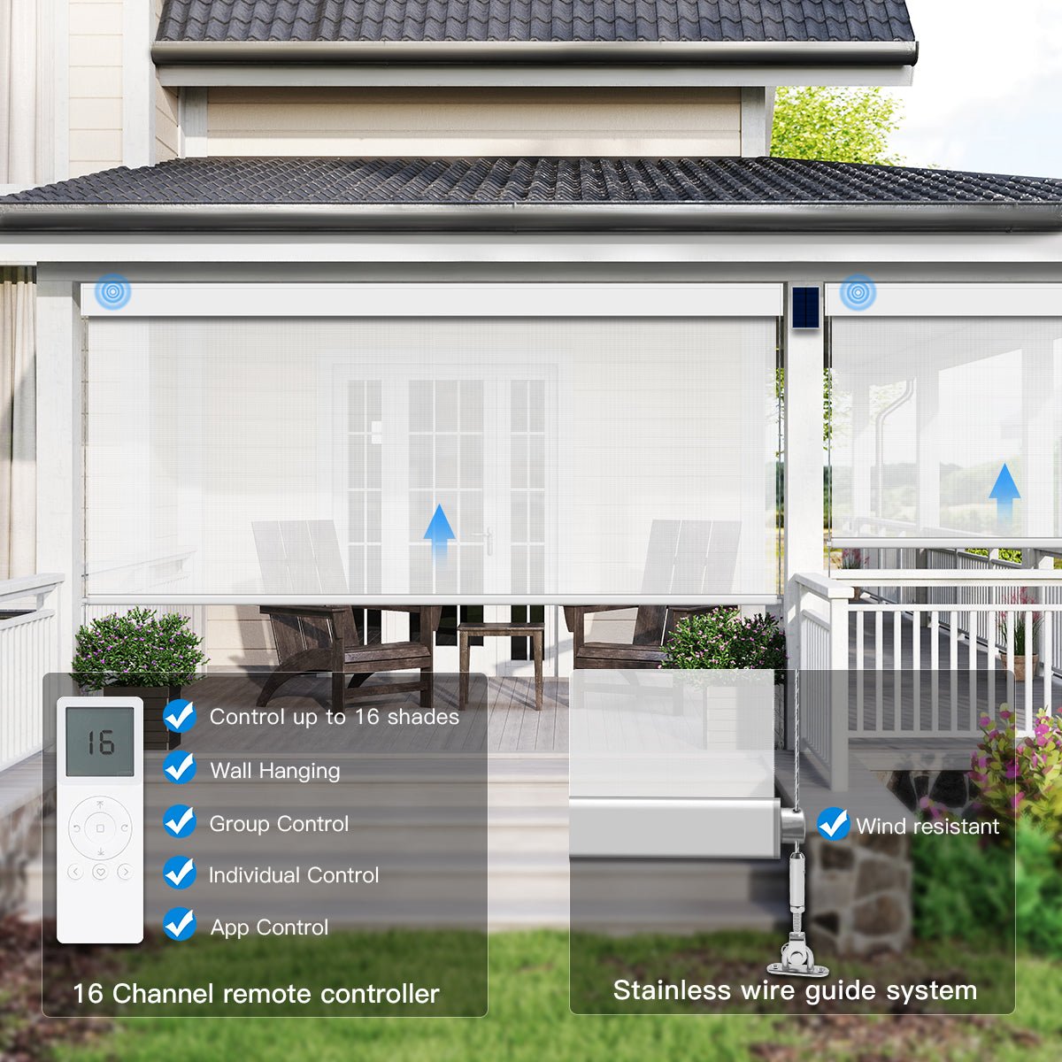 Motorized Outdoor Roller Shade - Tokblind official