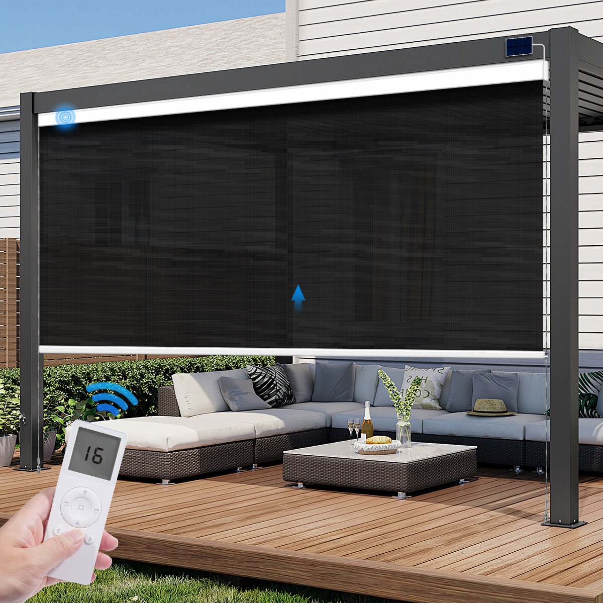 Motorized Outdoor Roller Shade - Tokblind official