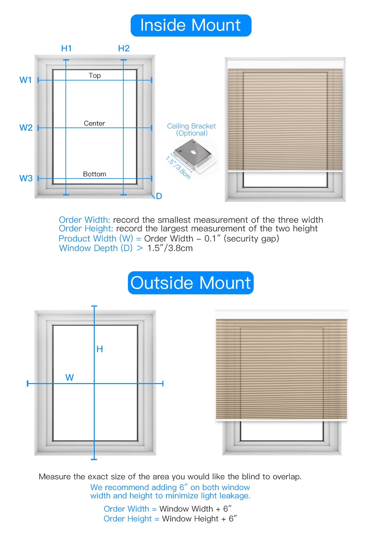 Top Down Bottom Up Manual Cellular Shade - 100% Blackout - Tokblind official