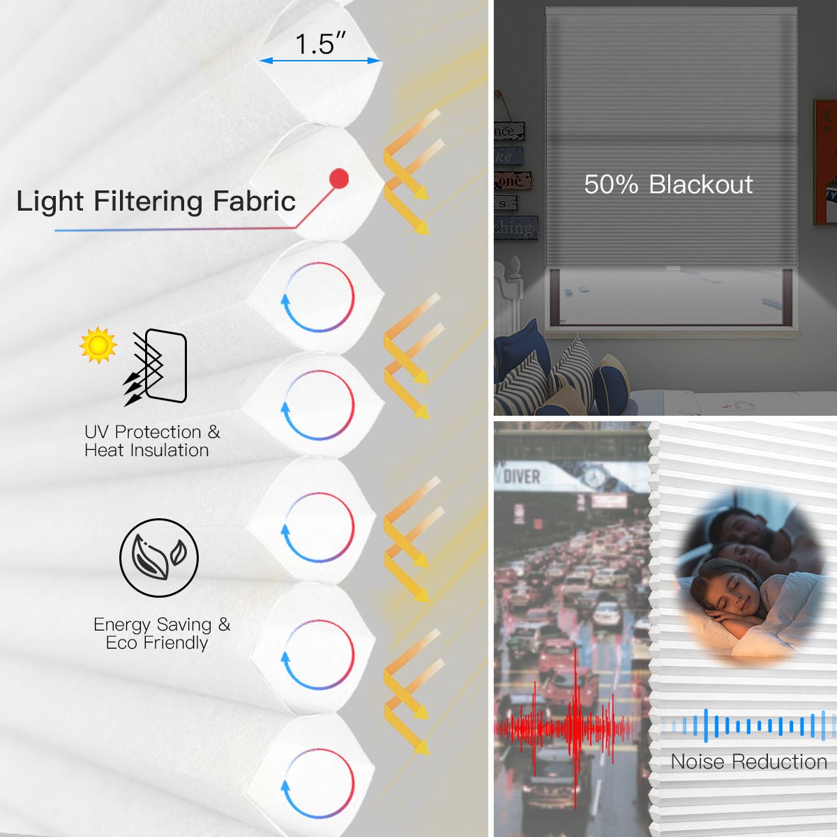 Top Down Bottom Up Manual Cellular Shade - Light Filtering - Tokblind official