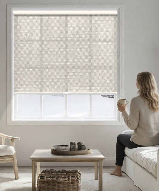 手動コードレス光透過防火ローラーシェード