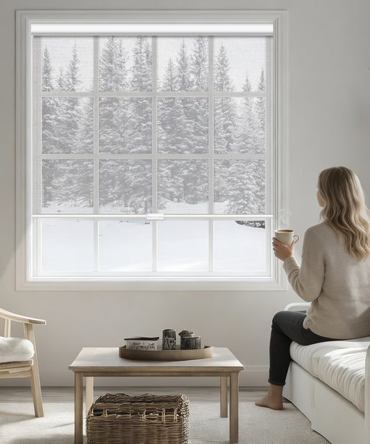 手動コードレス光透過防火ローラーシェード