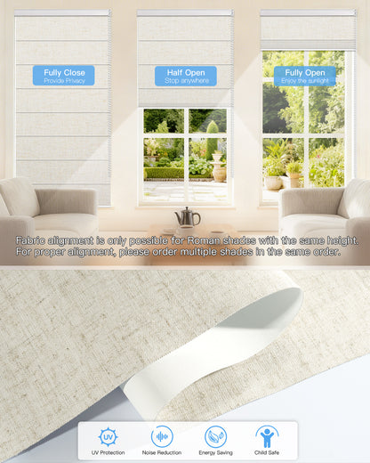 Manual Corded Blackout Roman Shades