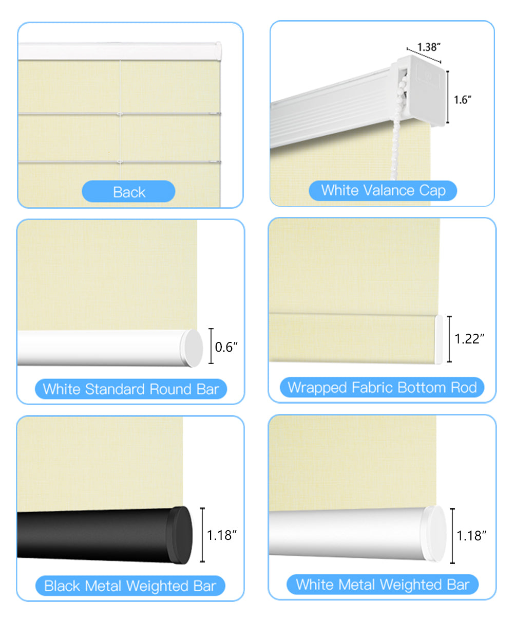 Manual Corded Roman Shades – Light Filtering