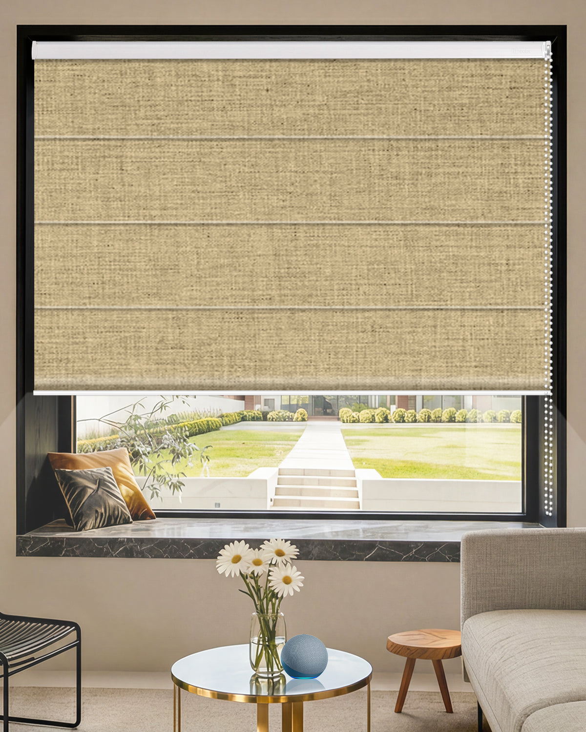 Manual Corded Blackout Roman Shades