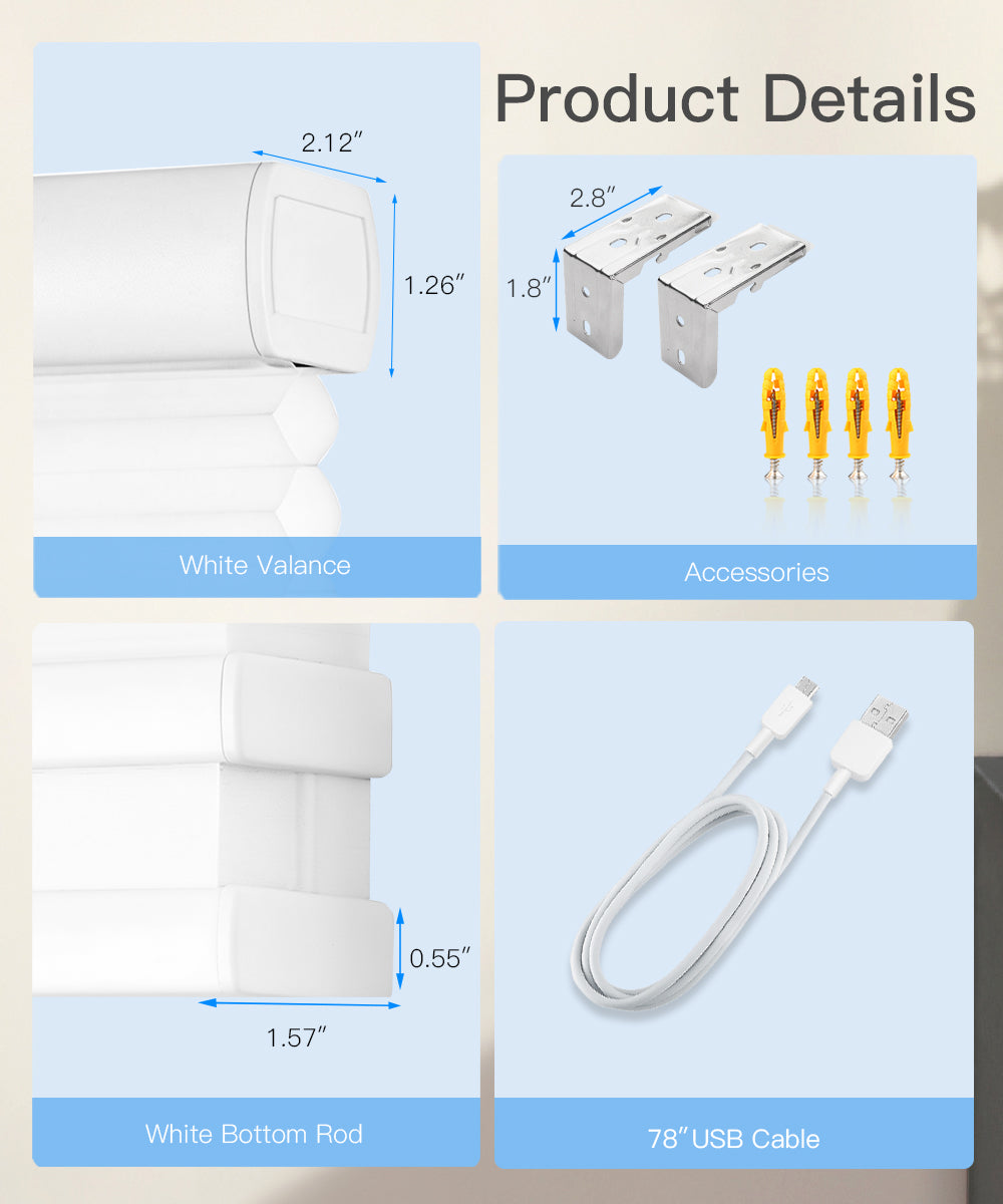 Motorized Day Night Cellular Shades – Sheer & Blackout/Light Filtering