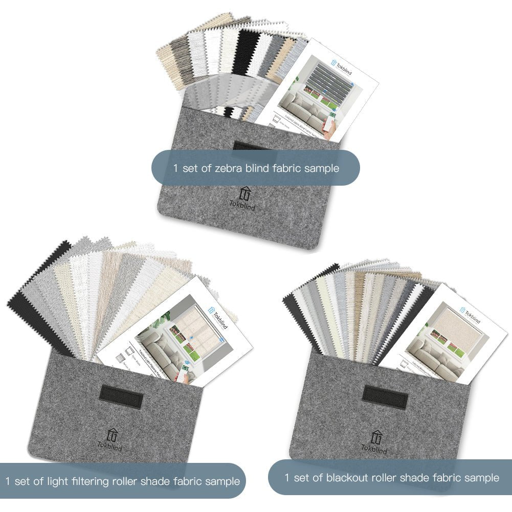 Fabric Samples for Roller Shade and Zebra Blind (3 PCS) - Tokblind official