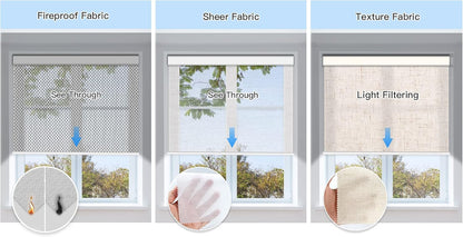 Light Filtering Roller Shade Fabric and Zebra Shade Fabric Samples, 2 PCS - Tokblind official