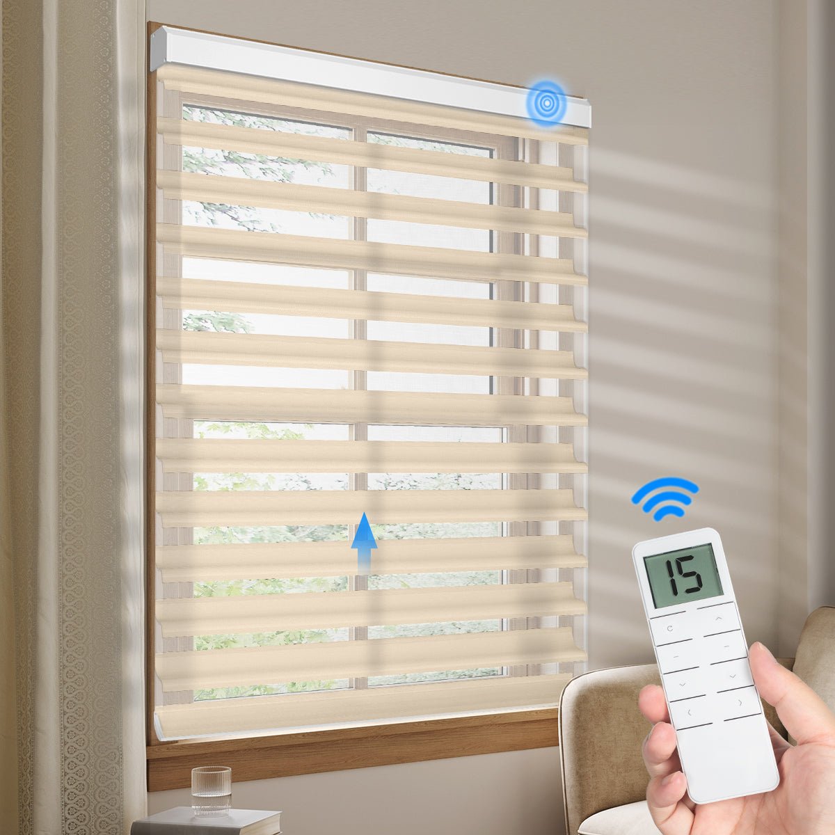 Motorized Light Filtering Shangri - La Sheer Shade - Tokblind official