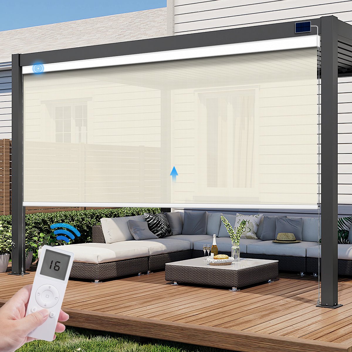 Motorized Outdoor Roller Shade - Tokblind official
