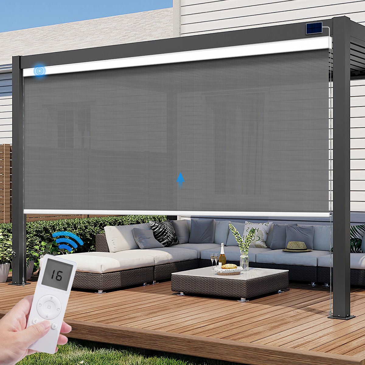 Motorized Outdoor Roller Shade - Tokblind official